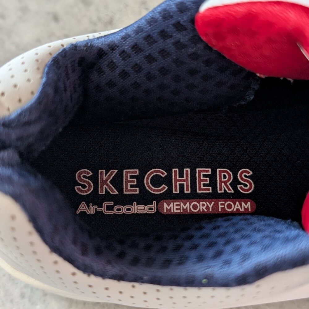 Skechers Los Angeles Women’s Sneakers – White/Navy/Red – Size 6.5 - Picture 8 of 10